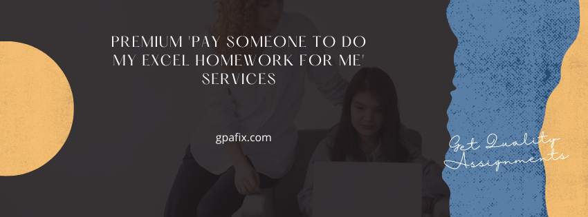Premium 'Pay Someone to Do my Excel Homework For Me' Services